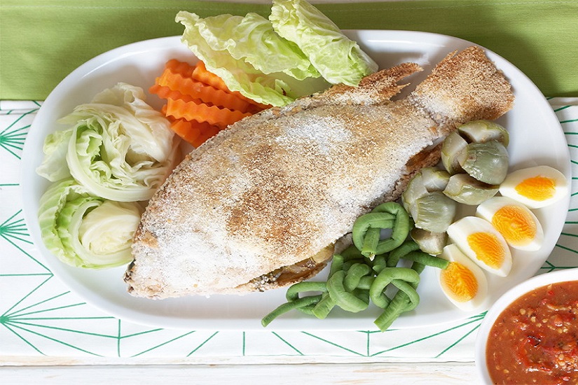 ปลาทับทิมเผาเกลือ